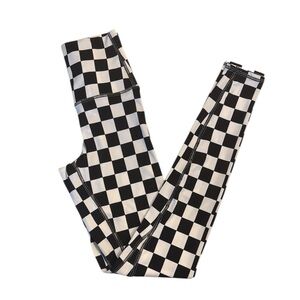 Brittany Allen Checkered Leggings Black & White